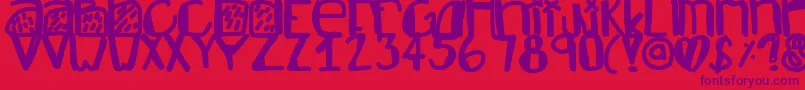 Newgodflow Font – Purple Fonts on Red Background