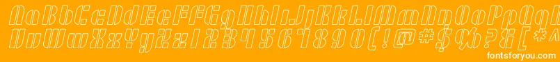 SfRetrospliceOutline Font – White Fonts on Orange Background