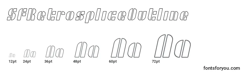 Размеры шрифта SfRetrospliceOutline