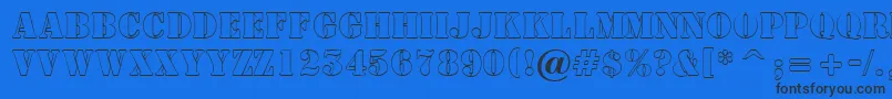 ASamperotl Font – Black Fonts on Blue Background