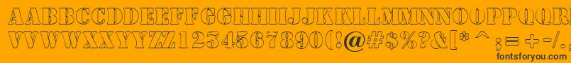 Шрифт ASamperotl – чёрные шрифты на оранжевом фоне