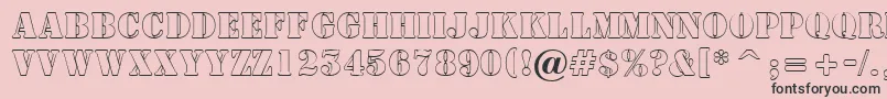フォントASamperotl – ピンクの背景に黒い文字