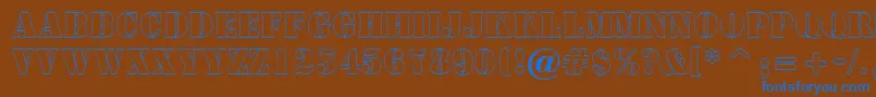 ASamperotl Font – Blue Fonts on Brown Background