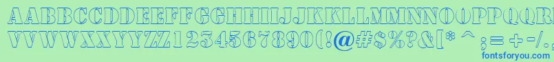 ASamperotl Font – Blue Fonts on Green Background