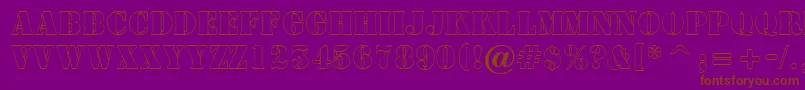 ASamperotl-Schriftart – Braune Schriften auf violettem Hintergrund
