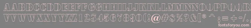 ASamperotl-fontti – vaaleanpunaiset fontit harmaalla taustalla