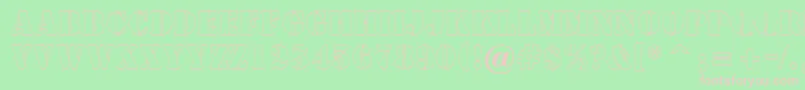Шрифт ASamperotl – розовые шрифты на зелёном фоне