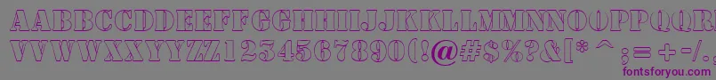Шрифт ASamperotl – фиолетовые шрифты на сером фоне