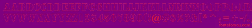 ASamperotl-Schriftart – Rote Schriften auf violettem Hintergrund