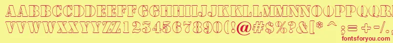 ASamperotl Font – Red Fonts on Yellow Background