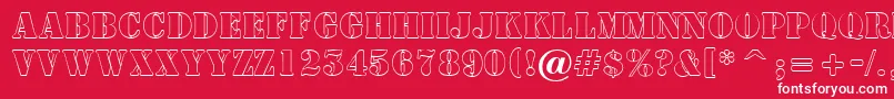 ASamperotl Font – White Fonts on Red Background