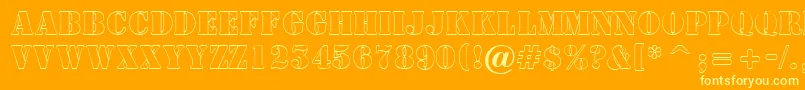 ASamperotl Font – Yellow Fonts on Orange Background