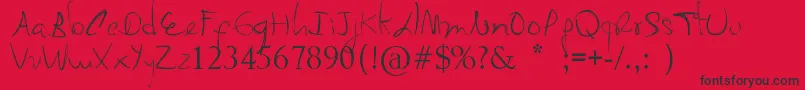 MyMomSFont Font – Black Fonts on Red Background