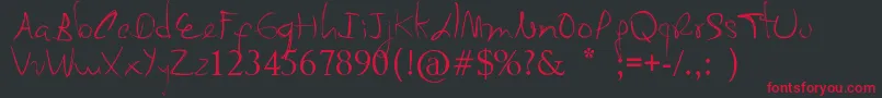 MyMomSFont Font – Red Fonts on Black Background