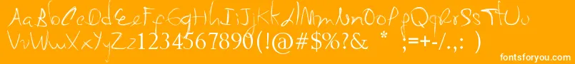 MyMomSFont Font – White Fonts on Orange Background