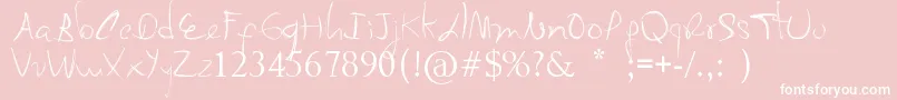 MyMomSFont Font – White Fonts on Pink Background
