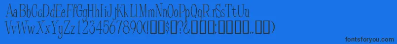 PineCasual Font – Black Fonts on Blue Background