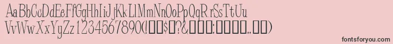 PineCasual Font – Black Fonts on Pink Background