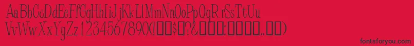 PineCasual Font – Black Fonts on Red Background