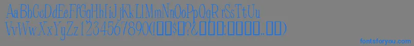 PineCasual Font – Blue Fonts on Gray Background