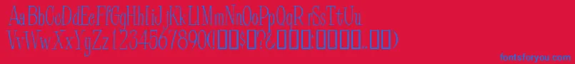 PineCasual Font – Blue Fonts on Red Background
