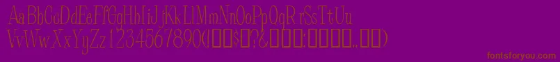PineCasual Font – Brown Fonts on Purple Background