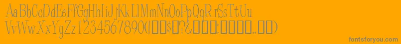 PineCasual Font – Gray Fonts on Orange Background