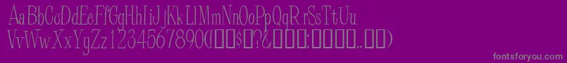 PineCasual Font – Gray Fonts on Purple Background