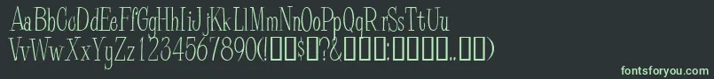 PineCasual Font – Green Fonts on Black Background