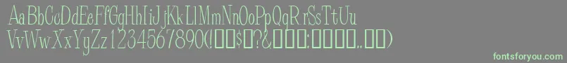 PineCasual Font – Green Fonts on Gray Background