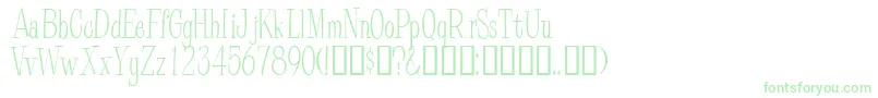 PineCasual Font – Green Fonts on White Background