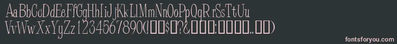 PineCasual Font – Pink Fonts on Black Background