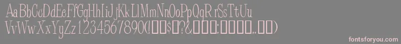PineCasual Font – Pink Fonts on Gray Background