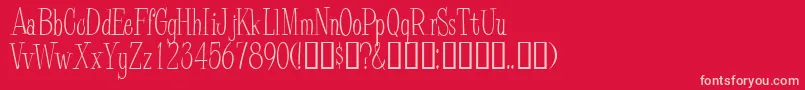 PineCasual Font – Pink Fonts on Red Background