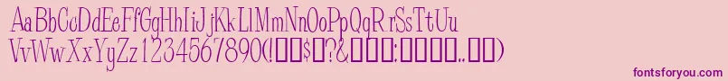 PineCasual Font – Purple Fonts on Pink Background