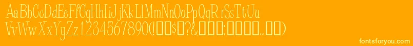 PineCasual Font – Yellow Fonts on Orange Background