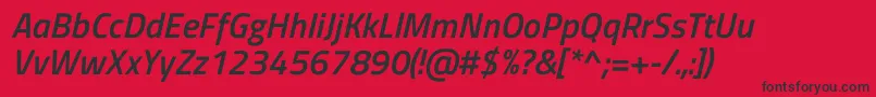 TitilliumwebSemibolditalic Font – Black Fonts on Red Background