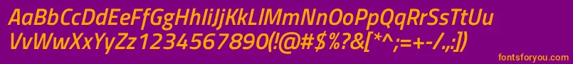 TitilliumwebSemibolditalic Font – Orange Fonts on Purple Background