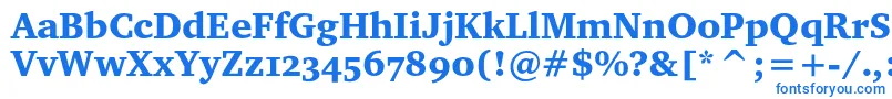 Charterblackosc Font – Blue Fonts on White Background
