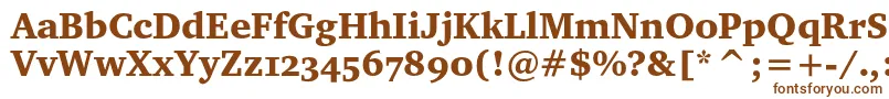 Шрифт Charterblackosc – коричневые шрифты на белом фоне