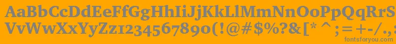 Charterblackosc Font – Gray Fonts on Orange Background