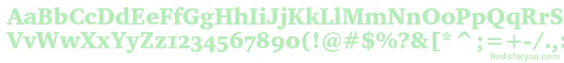 Charterblackosc Font – Green Fonts on White Background