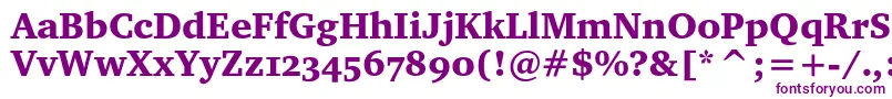 Charterblackosc Font – Purple Fonts on White Background