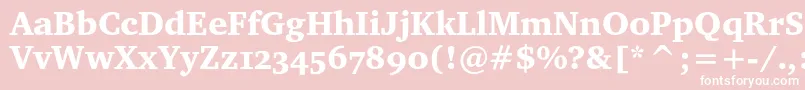 Charterblackosc Font – White Fonts on Pink Background
