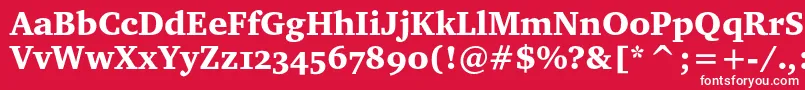 Charterblackosc Font – White Fonts on Red Background