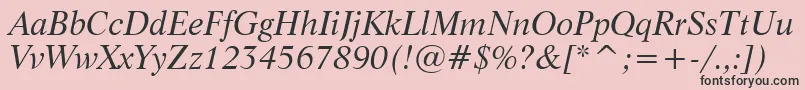 LifeItalicBt Font – Black Fonts on Pink Background