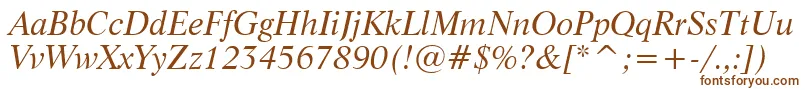 LifeItalicBt Font – Brown Fonts on White Background