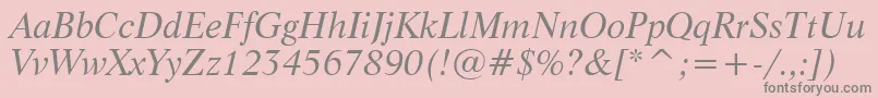 LifeItalicBt Font – Gray Fonts on Pink Background