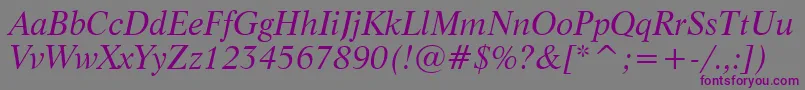 LifeItalicBt Font – Purple Fonts on Gray Background