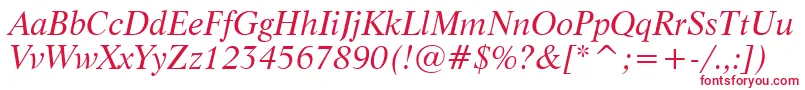 LifeItalicBt Font – Red Fonts on White Background